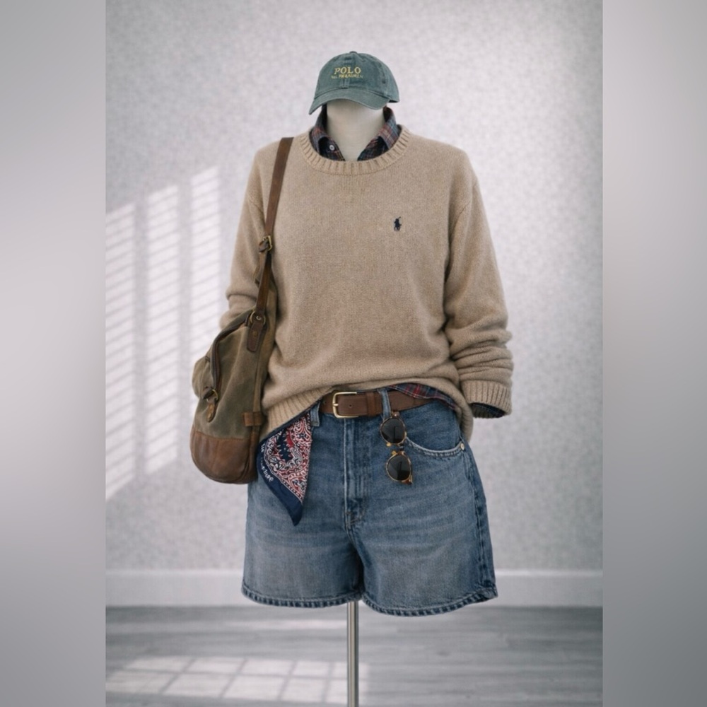 💎 Vintage Early 2000s Ralph Lauren Beige Knit